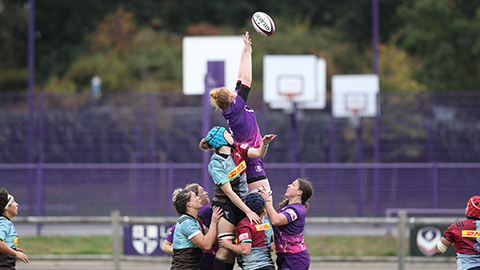 a women's rugby match